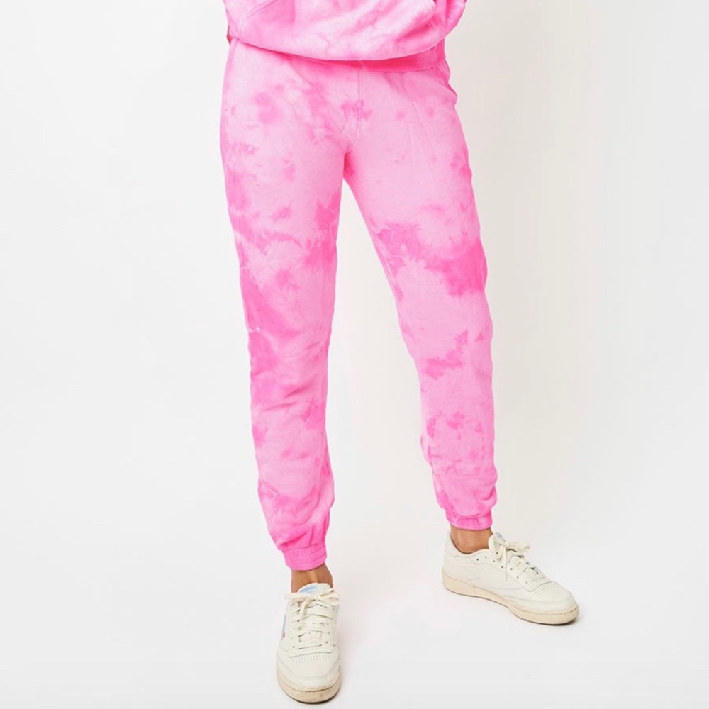 Frankies Bikinis - Aiden Sweatpants - Pink Tie Dye